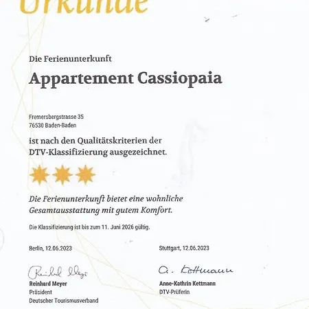 アパート Cassiopaia In バーデン＝バーデン